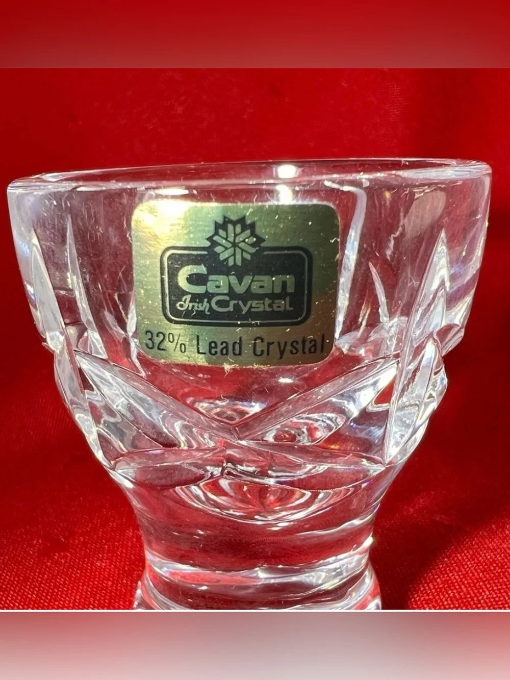 Vintage Crystal Shot Glass Set by Cavan Irish crystal